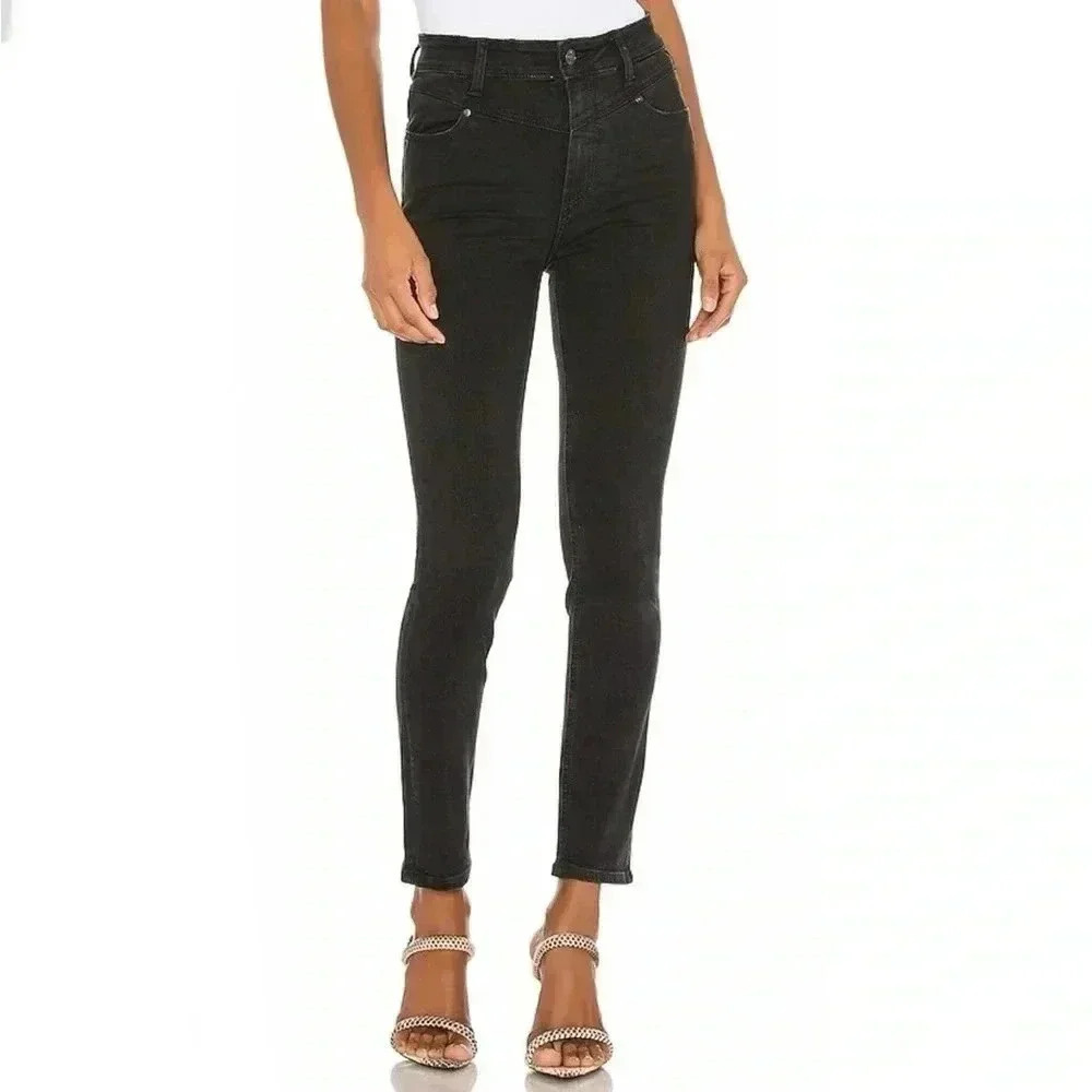 Paige Margot Ankle Skinny In Midnight Star (Black)